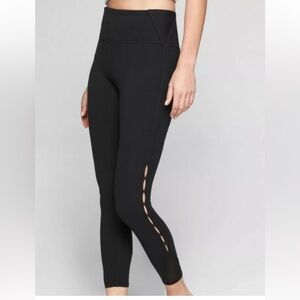 Grey Athleta Peek-a-boo Leggings | Size M | 7/8 length